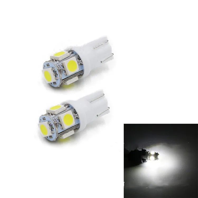 10 шт 12V 24V T10 5SMD 1 Вт 5050 5 SMD 192 168 194 W5W белый/синий/красный/зеленый/желтый/розовый