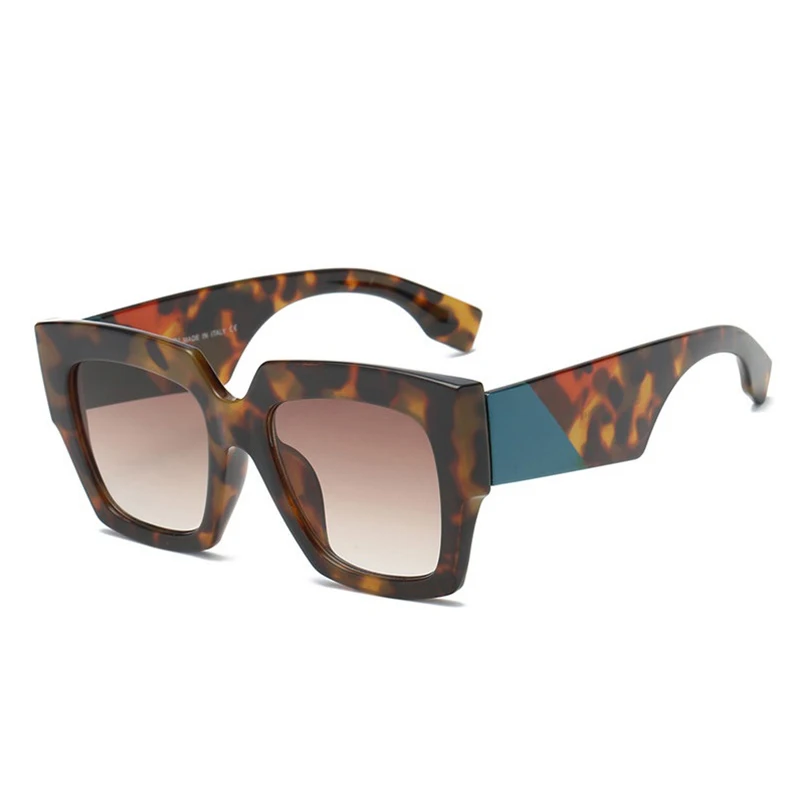 Leopard Картер очки модные Брендовая Дизайнерская обувь Квадратные Солнцезащитные очки для женщин Для мужчин Пластик Винтаж солнцезащитные очки UV400 очки Gafas - Цвет линз: Leopard