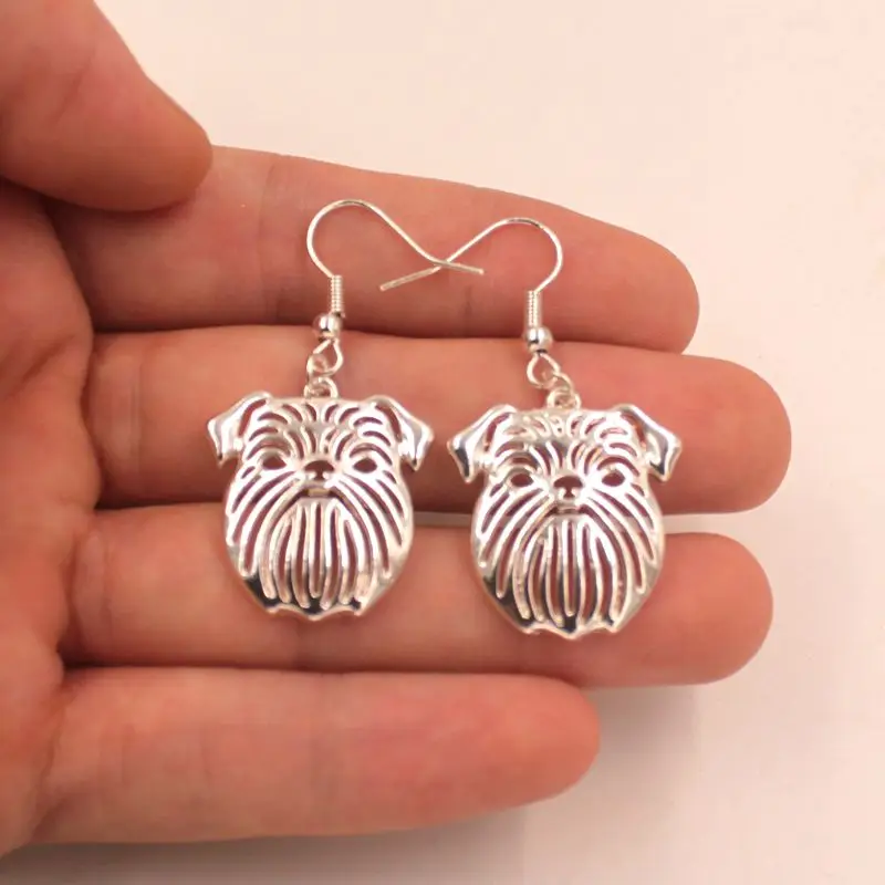 Mdogm Брюссель Грифон собака животные Ювелирные наборы ожерелье Висячие серьги