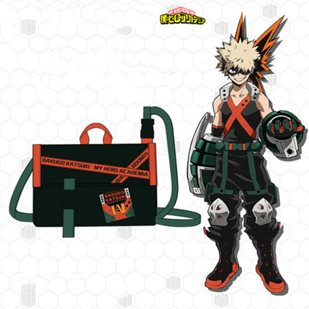 Diffuse Trace My Hero Academy Anime Bakugo Katsuki Single-shoulder Bag PU Transparent Bag