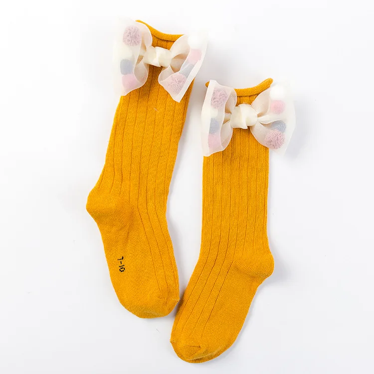 Осень-зима 2018 Детские хлопковые гольфы для девочек средней длины теплые толстые