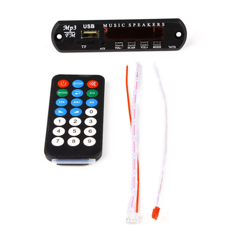 TOSPRA MP3 плеер со слотом для sd-карты/USB/FM 5 в 12 В аудио модуль пульт дистанционного