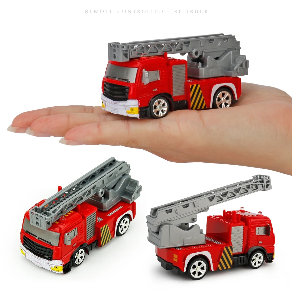 Shenqiwei 8027 мини 4CH пожарная машина лестница 1:58 игрушка RC Truck w/чехол для огнетушителя
