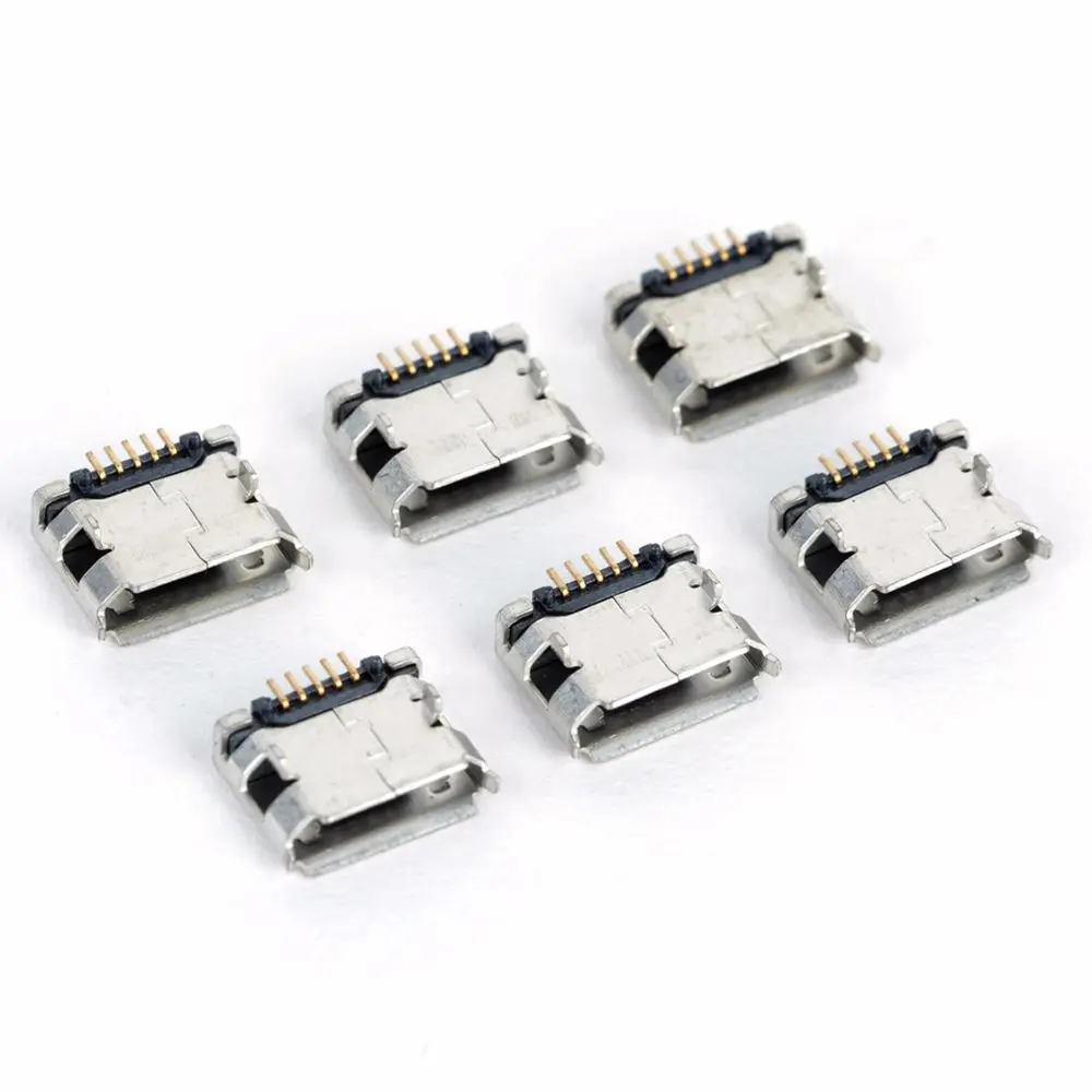 20 шт./лот 5 Pin SMT разъем Micro Тип USB B женского размещения SMD DIP серебро в комплект