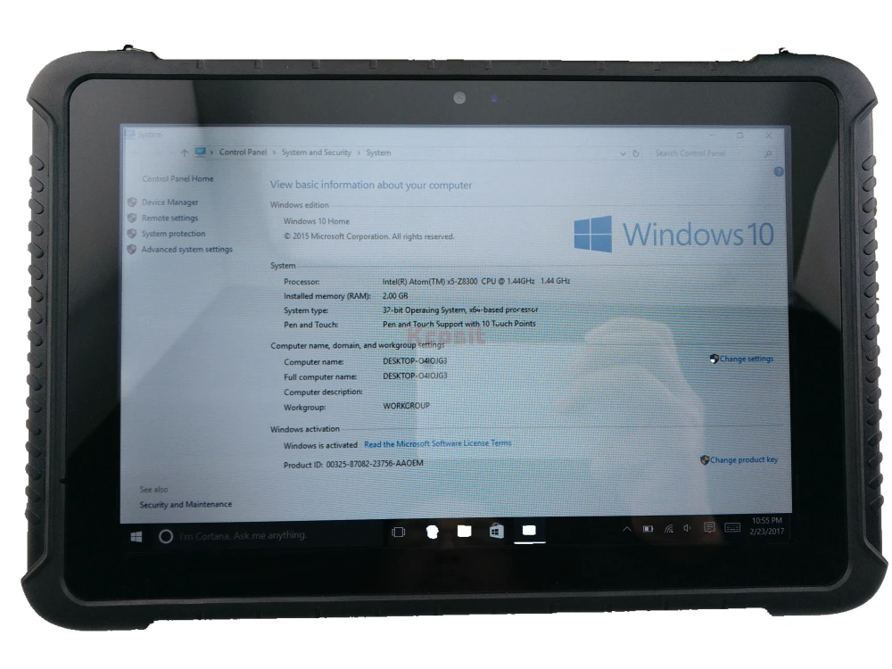 Китай Windows 10 домашний 10," промышленный прочный водонепроницаемый планшетный ПК телефон gps Android LTE сканер отпечатков пальцев 2D сканер штрих-кода