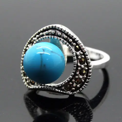 005 редкий индийский камень кольцо в винтажном стиле размер США 7 8 9 10 Ювелирные