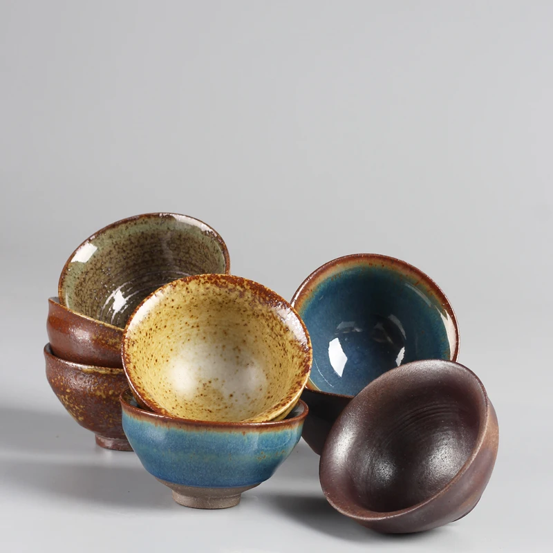 Винтажная чайная чашка в японском стиле глазурованная Обжиговая обжигалка