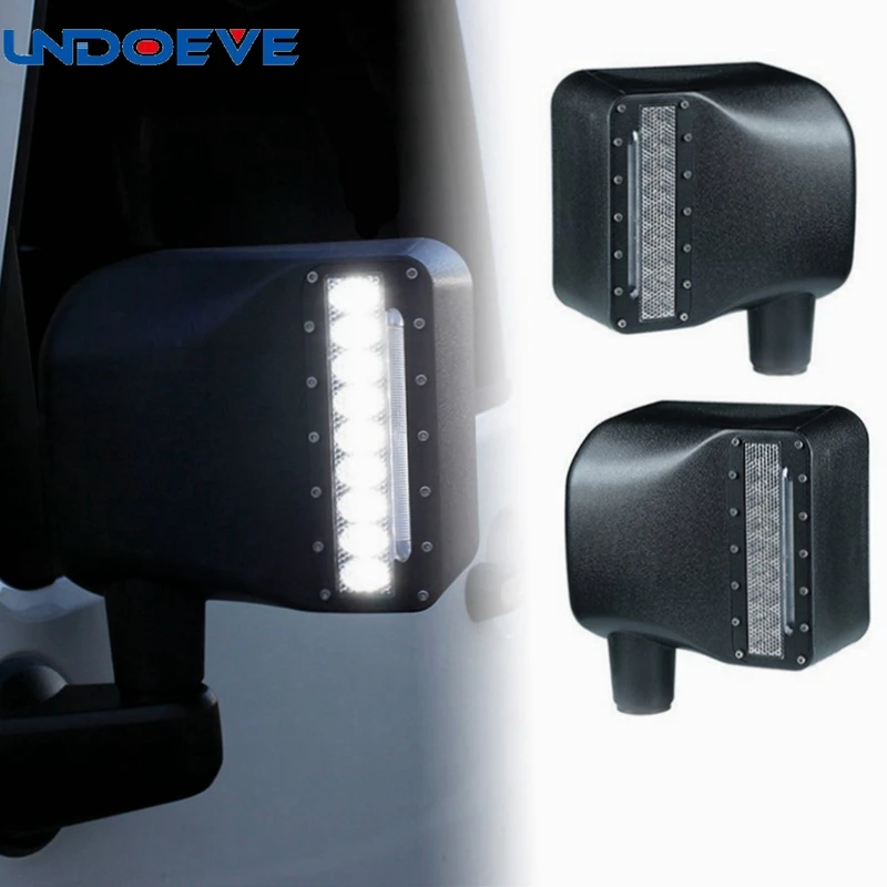 Прозрачные линзы белый Sidelight боковое зеркало заднего вида корпус с желтым