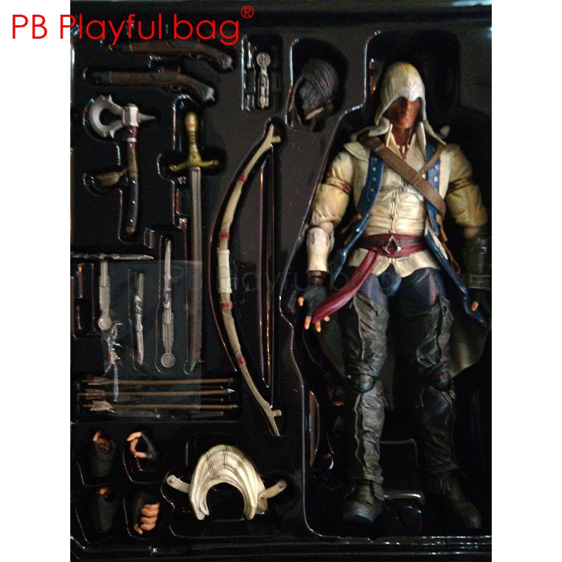 Известная игра ассасин 27 см ассасин Коннор подвижная модель Фигурка игривая сумка креативный продукт для фанатов игр HA13