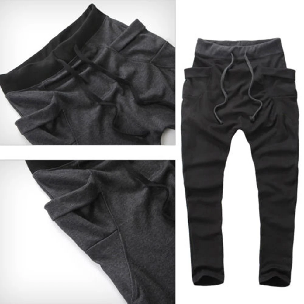 Повседневные шаровары размера плюс мужские брюки в стиле хип хоп панк джоггеры