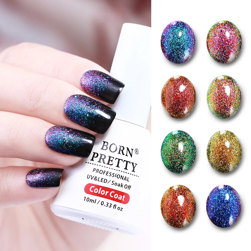 BORN PRETTY Peacock Хамелеон голографический гель для ногтей 10 мл Звездный Платиновый