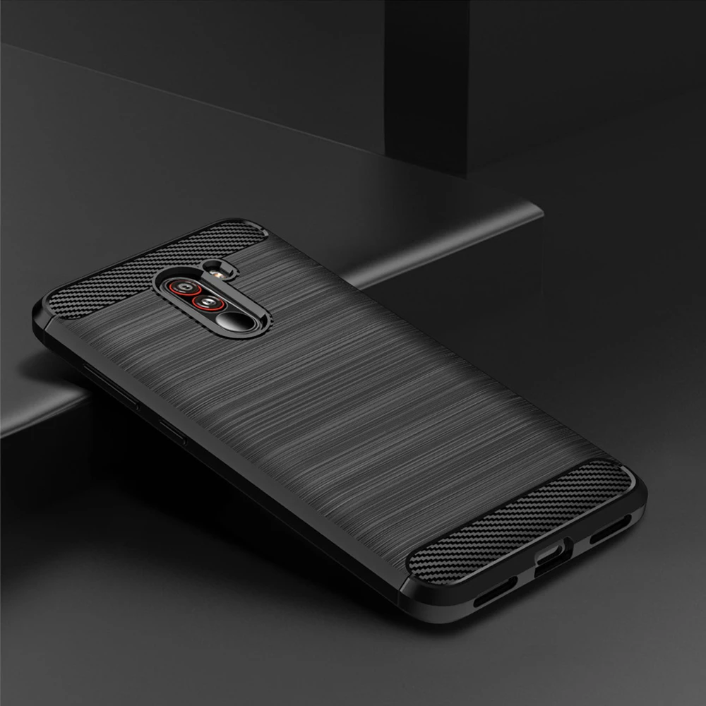 Pocophone F1 Case For Redmi Note 7 6 Pro Luxury Carbon Fiber Cover Xiaomi Mi 9 A2 Lite 6X 5 6A Coque |