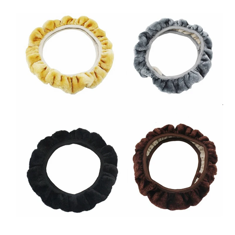 1 шт. мягкий плюшевый чехол рулевого колеса автомобиля для зимы универсальная