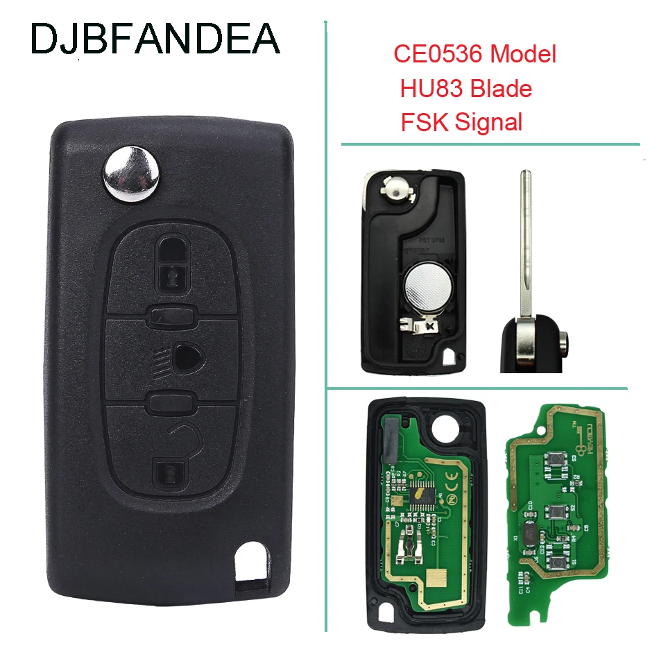 DJBFANDEA DIY дистанционный ключ для Berlingo Citroen Picasso C2 C3 C4 C5 брелок id46 переключатель PCF7961