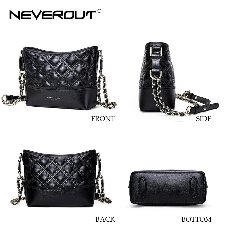 Классическая сумка-хобо NEVEROUT на молнии из спилка через плечо модный стеганый