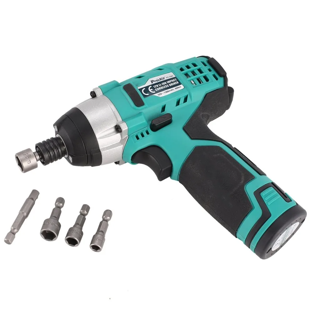 Pro'skit PT-1207G 12 В в литиевых электрические сверла отвёртки комплект беспроводной