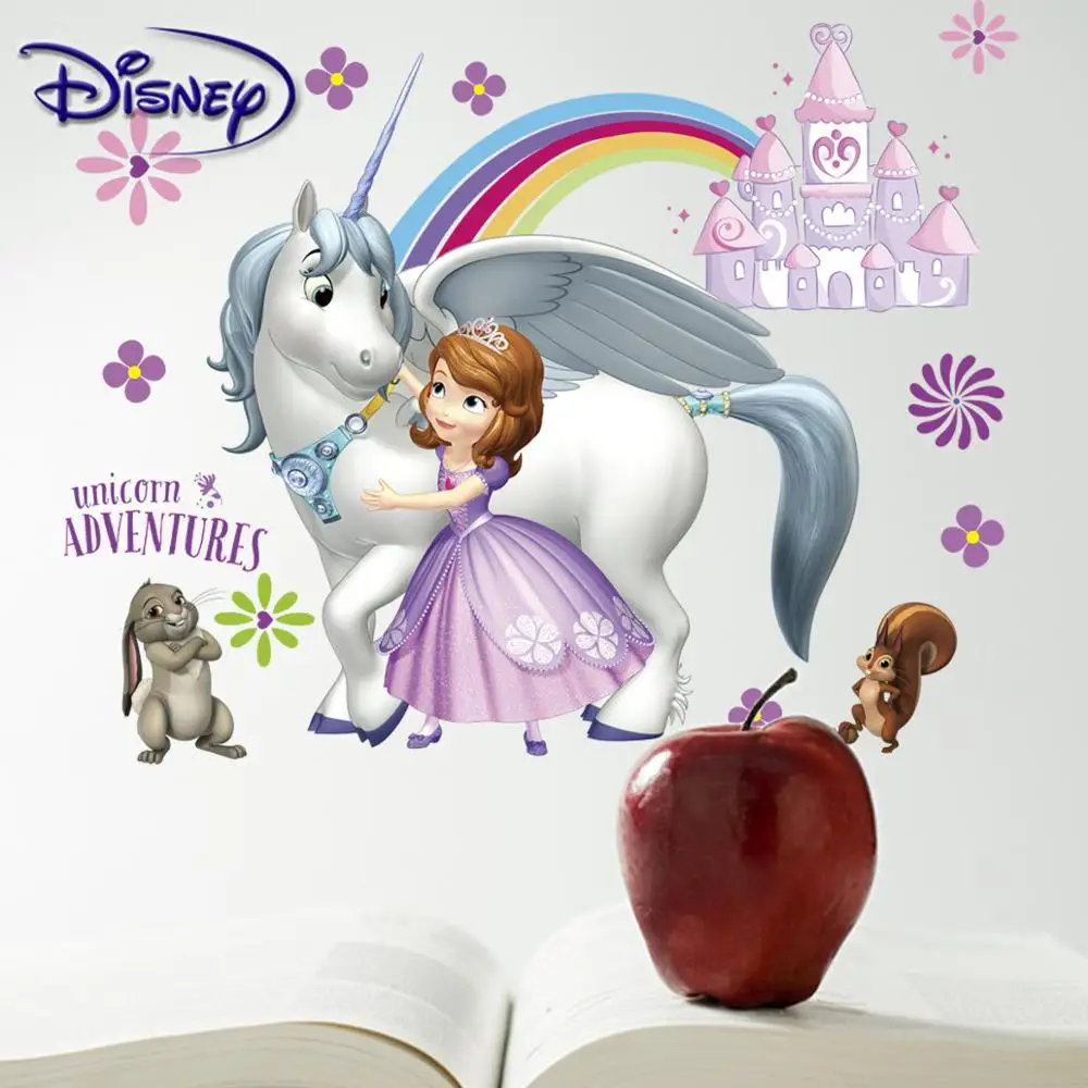 Декоративная наклейка Disney София принцесса Единорог для детской комнаты