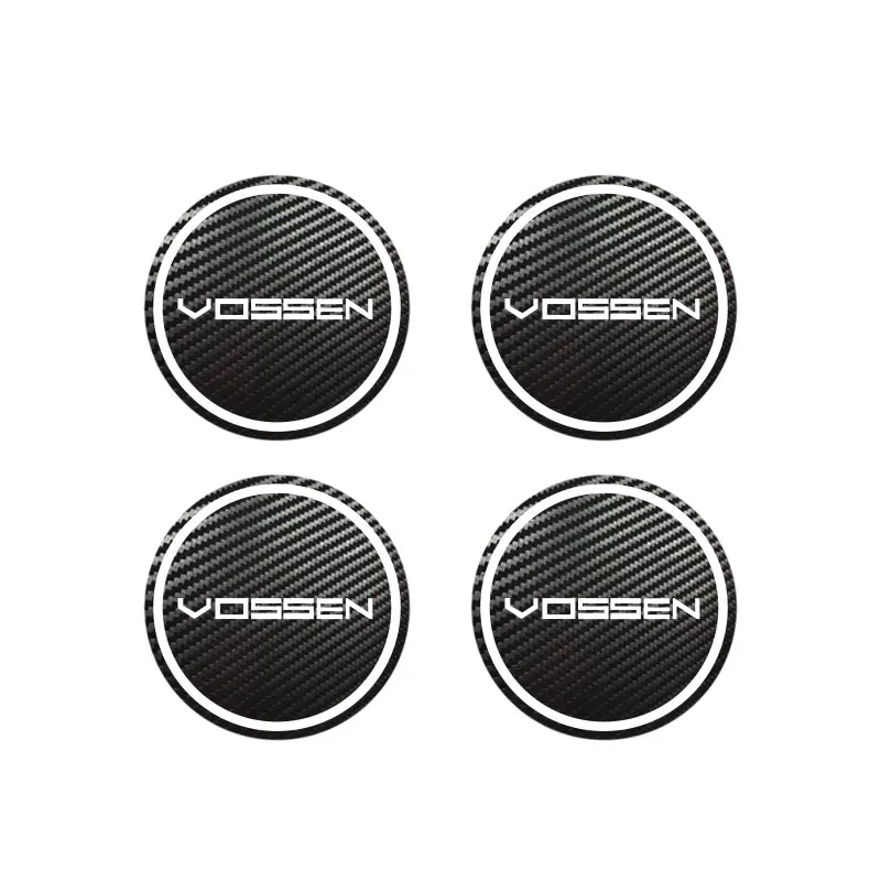 4 шт. 40 мм 50 56 60 65 70 для vossen спортивный значок логотип углеродные колпачки сплав