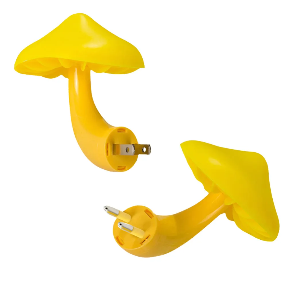 

Warm Yellow Mushroom Wall Socket Lights Room Decor EU US Plug Light-controlled Sensor LED Night Light Home Bedroom Decoration