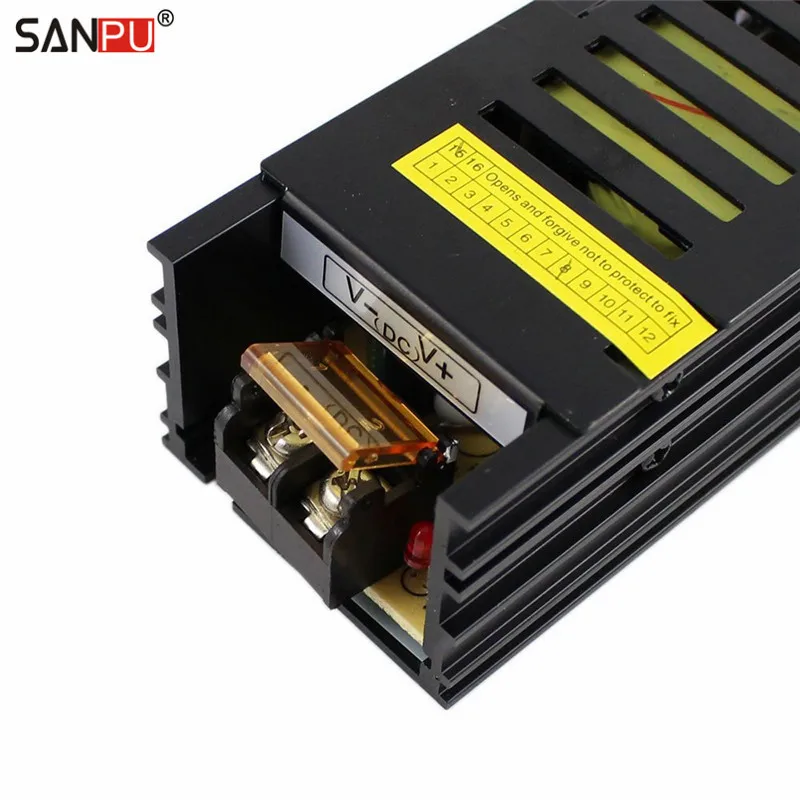 Импульсивный источник питания светодиодный Питание 150 w 12v 12a постоянной Напряжение переключения драйвера 220v 230v переменного/постоянного тока трансформатор освещения черный Алюминий IP20