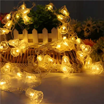 (6M 40LED) style 4 6 м Сказочный светодиодный светильник, струнный Колокольчик для дома, снежинка, сосновый орех, стиль, свадьба, Рождественская елка, новогоднее, Рождественское украшение для дома, гирлянда - Цвет: (6M 40LED) style 4