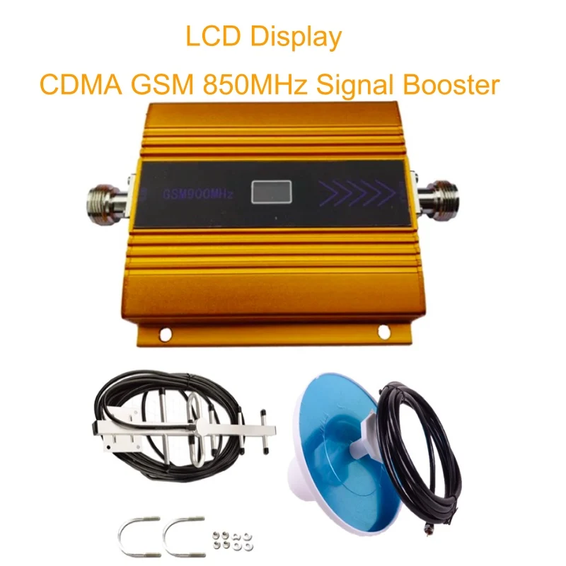 CDMA 850 МГц Усилитель мобильного сигнала 70 дБ GSM сотового телефона Полный комплект