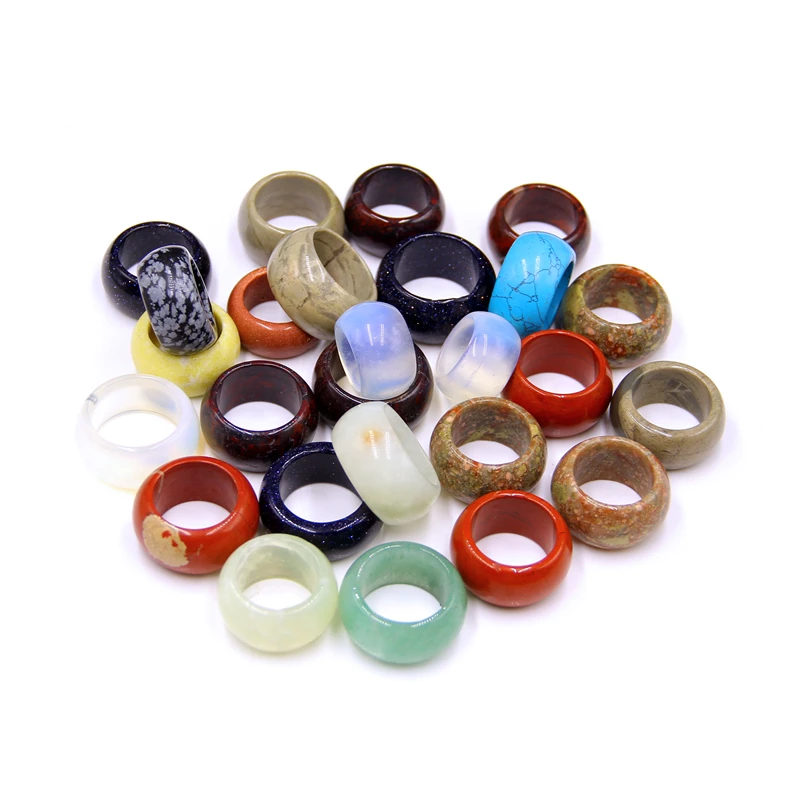 Кольца из натурального камня для мужчин и женщин ювелирные украшения в подарок 10