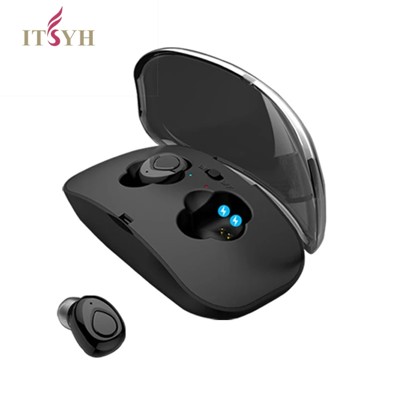 Беспроводные наушники bluetooth с функцией TWS. Маленькие спортивные зарядным