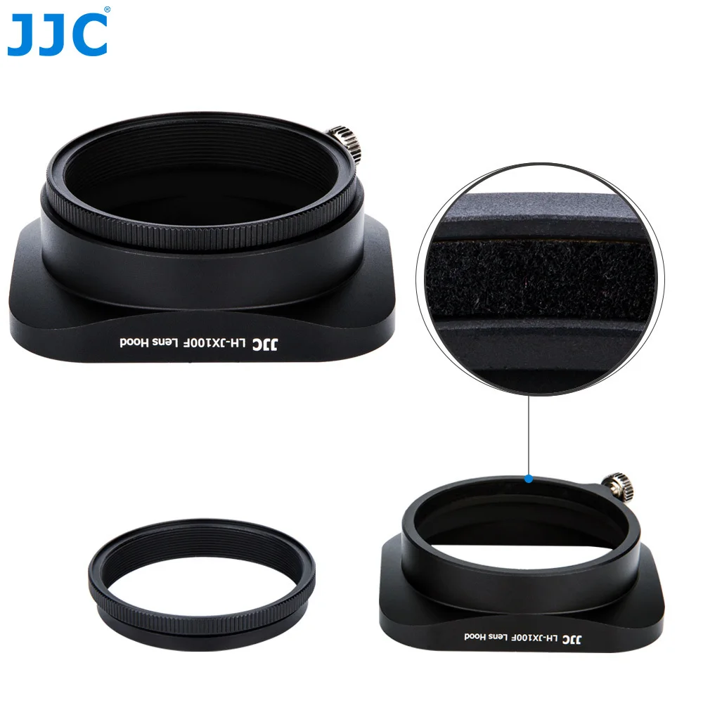 JJC Квадратная Металлическая бленда объектива камеры для Fujifilm X100/X100S/X100T/X100F/X70 49 мм защитное переходное кольцо комплект аксессуаров