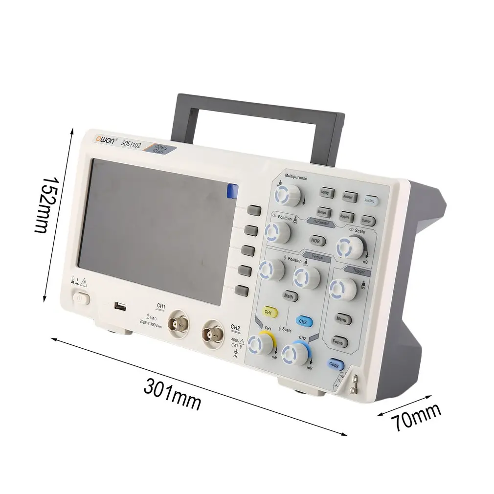 OWON SDS1102 двухканальный LCD супер-экономичный тип цифровой осциллограф Scopemeter
