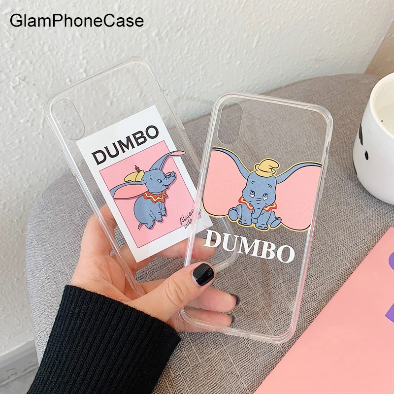 GlamPhoneCase Прозрачный чехол для телефона С Рисунком Слона iPhone XS Max XR X 8plus 8 7plus 7 6 S/6 Plus