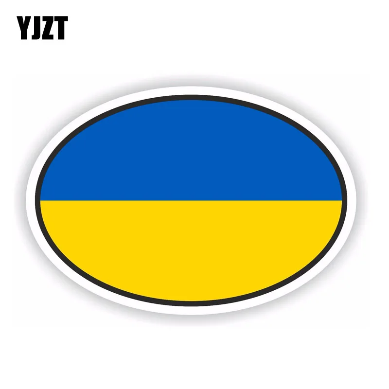 YJZT 12 см * 8 индивидуальный украинский Флаг Овальный Автомобиль Велосипед Шлем