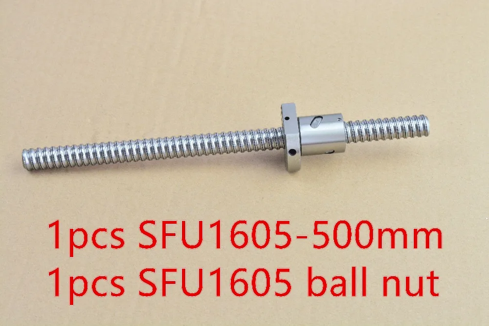 RM1605 диаметр 16 мм длина шарового винта 500 plus SFU1605 гайка CNC DIY резной станок 1 шт.|screw