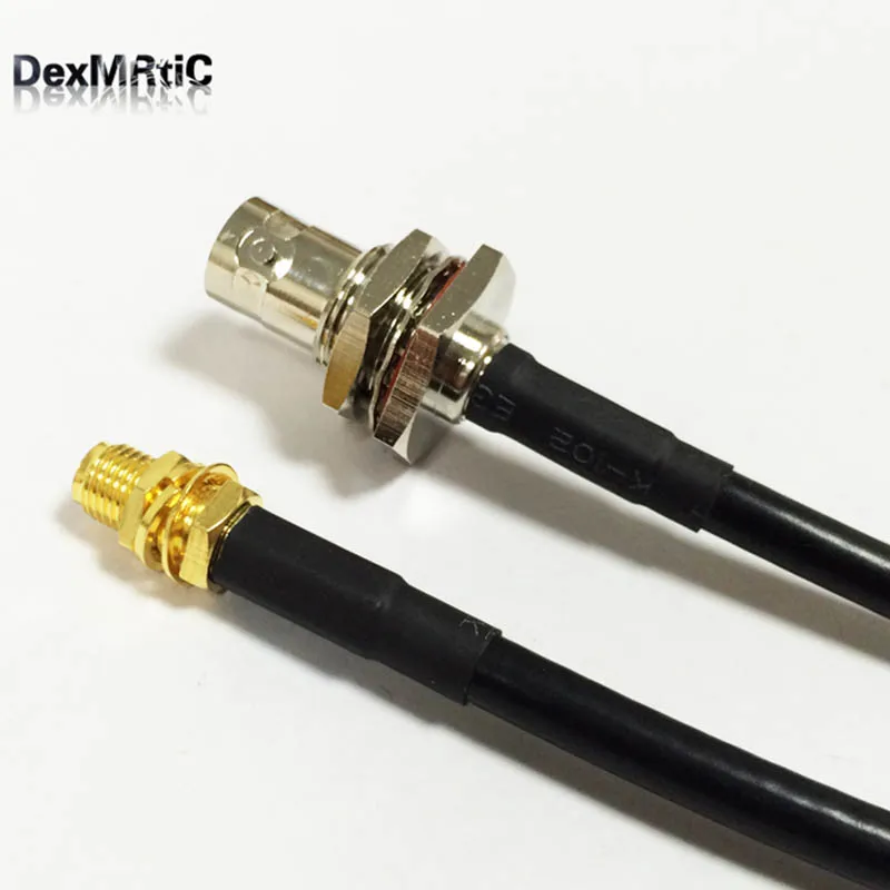 SMA гнездо Гайка BNC переборка косичка кабель адаптер RG58 50 см/100 см Оптовая продажа