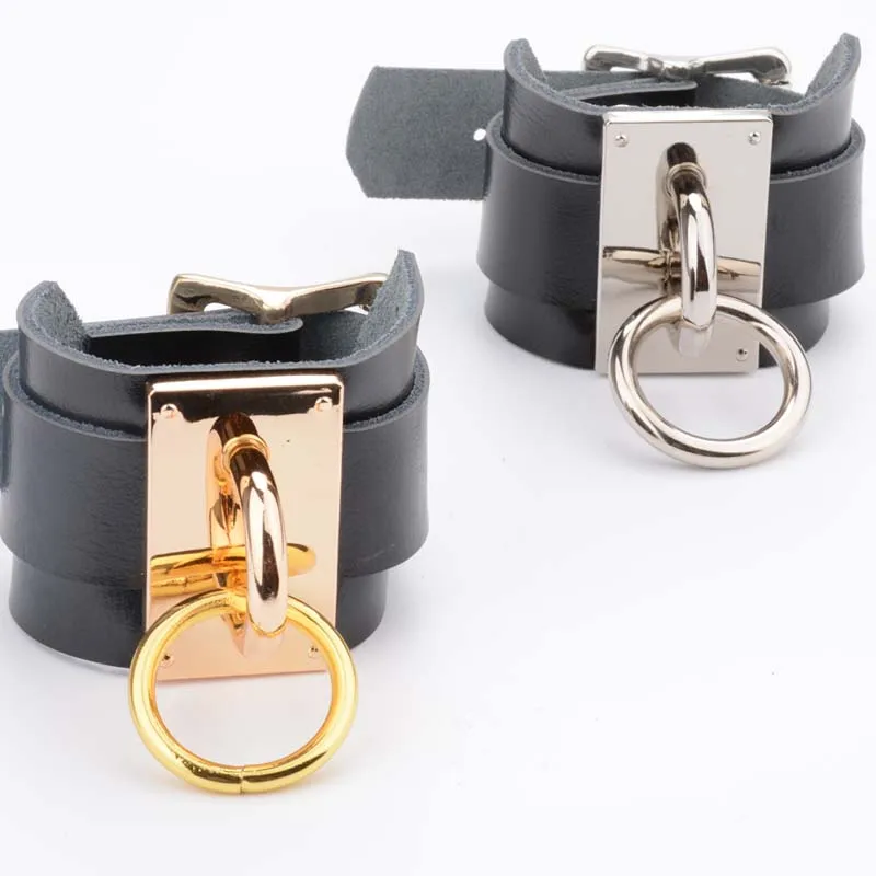 1 партия/уп. Кожаный Браслет манжета ручной работы для женщин БДСМ наручники из