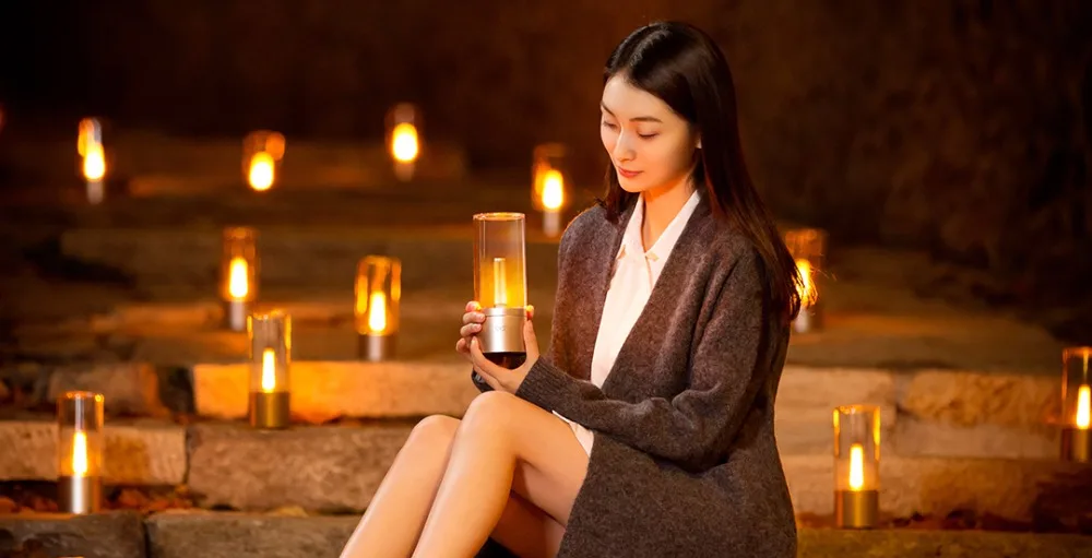 Xiaomi Mi jia Yeelight Candela Led Smart Night ight, умная свеча настроения, для Xiaomi Mi домашнего приложения и Amazon Echo