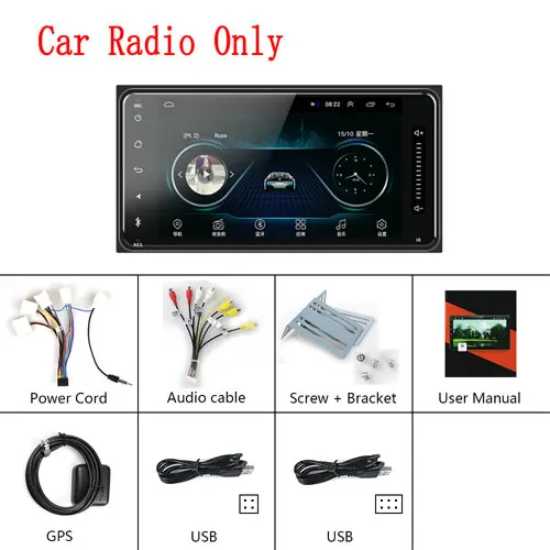 Camecho Android 8,1 Авторадио 2Din автомобильное радио HD " сенсорный Bluetooth gps автомобильный мультимидио аудио стерео MP5 плеер для Toyota Corolla - Цвет: without camera