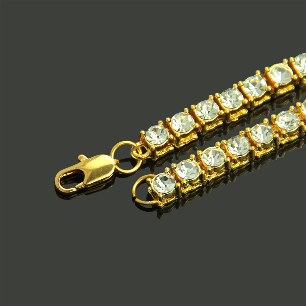 N032 Men's Hip Hop Gold Finish Rhinestone Charm Punk Jewelry Fashion Necklace Choker Long Chain 18&quot 20&quot22'' 26''
