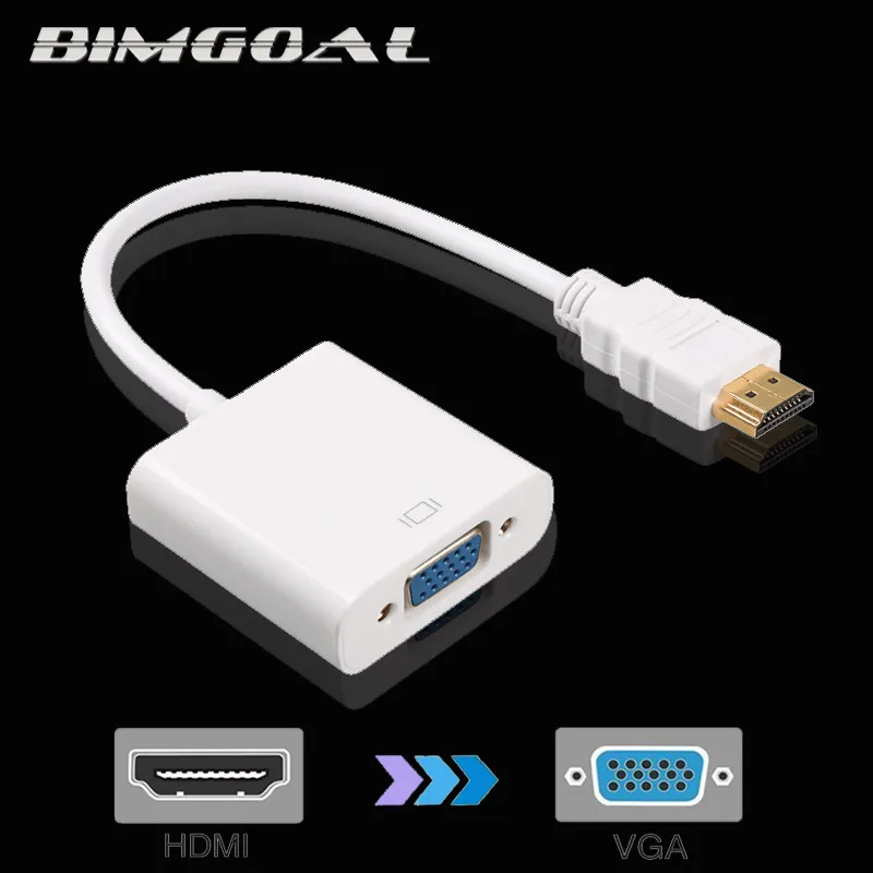 Высокое качество HDMI к VGA адаптер Мужской Famale конвертер 1080P цифровой аналоговому