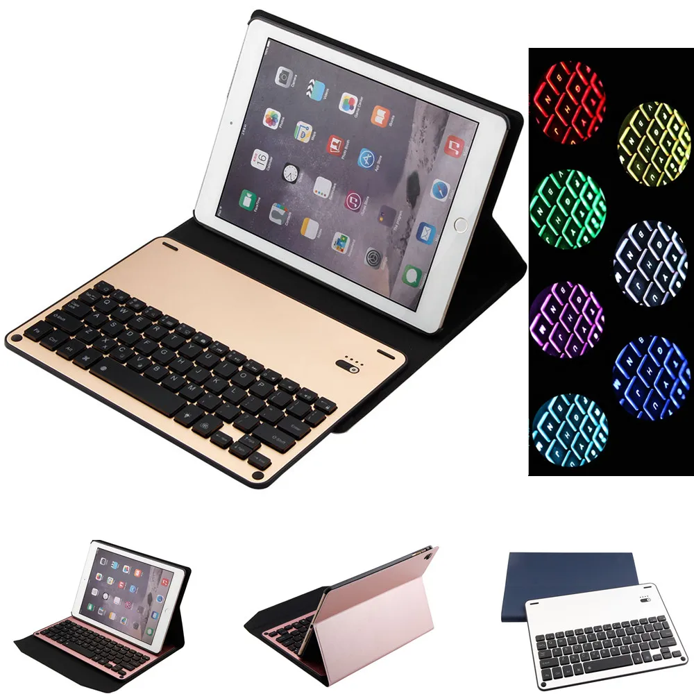 Чехол из искусственной кожи для iPad 3 0 2017 Air 1 2 Pro 2018 9 7 цветов подсветка алюминиевый