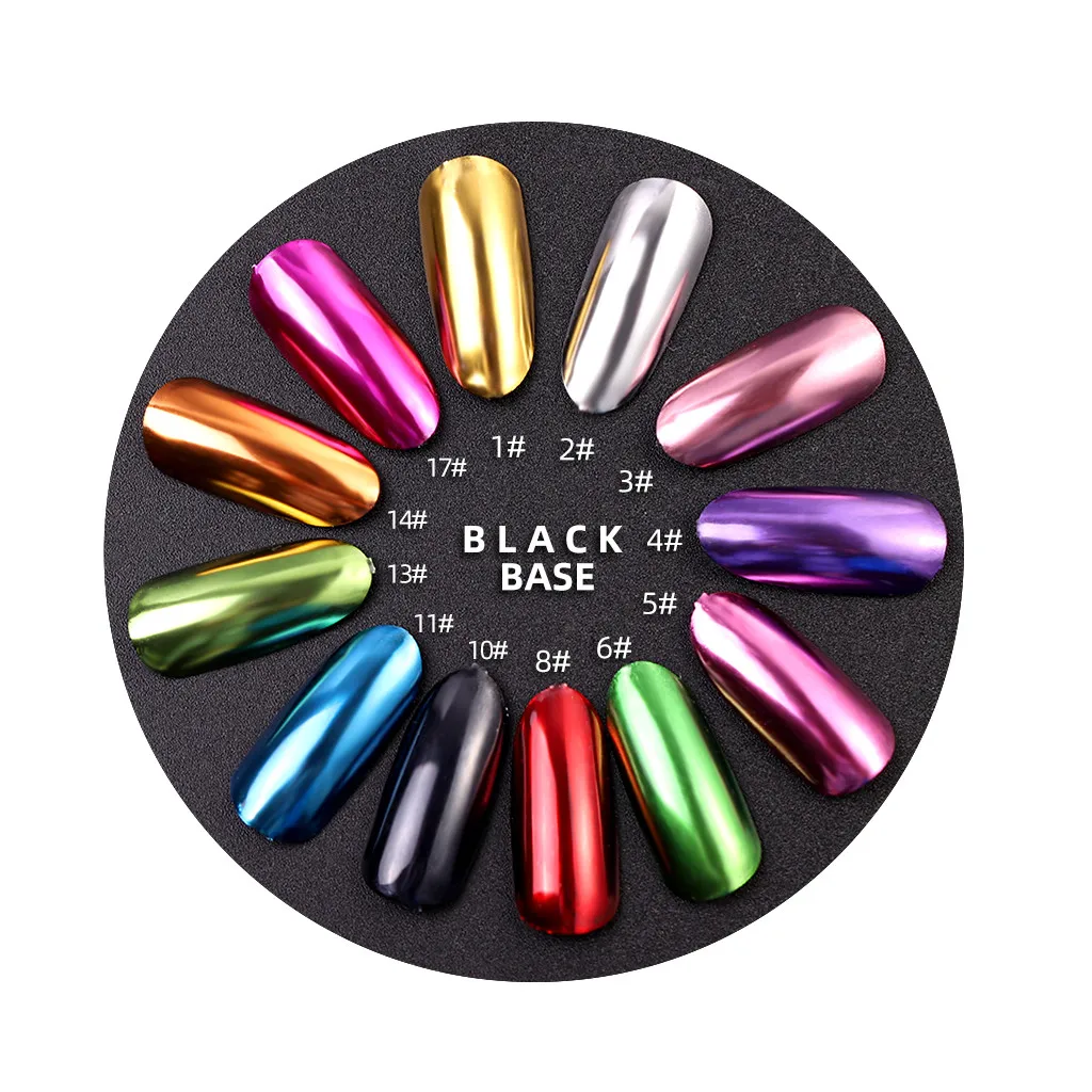 Women Nail Art DIY Design Mirror Glitter Powder Nails Chrome Metallic Manicure Pigment Professional Beauty | Красота и здоровье