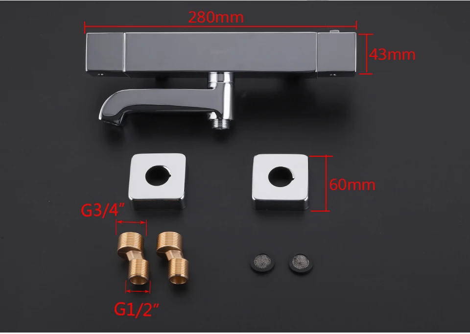 GAPPO Shower Faucets bath mixer with thermostat wall mounted shower tub faucet thermostatic water mixer bath griferia