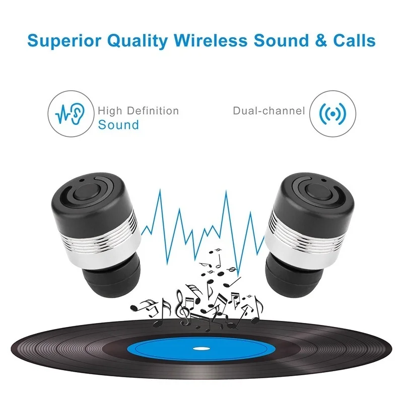 1 пара мини беспроводные наушники вкладыши Bluetooth 4 2 с магнитным зарядным