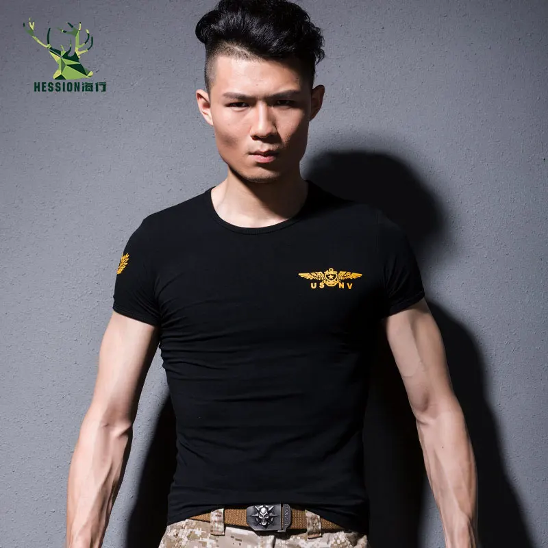 Тактический военный камуфляжная футболка Для мужчин дышащая быстросохнущая