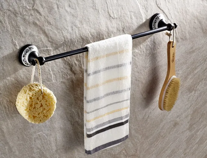 Черные латунные настенные держатели для полотенец Cba057|bar towel holder|towel bar holdertowel |