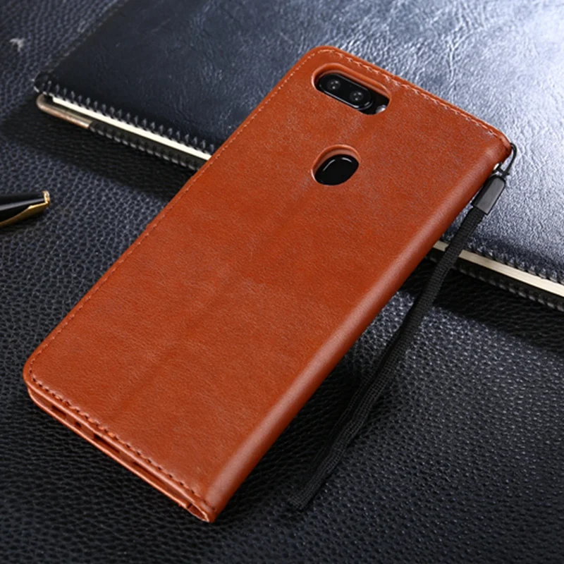 AZNS для OPPO R11s R15 чехол кожаный флип плюс Мобильный телефон случаях Стенд карты слот