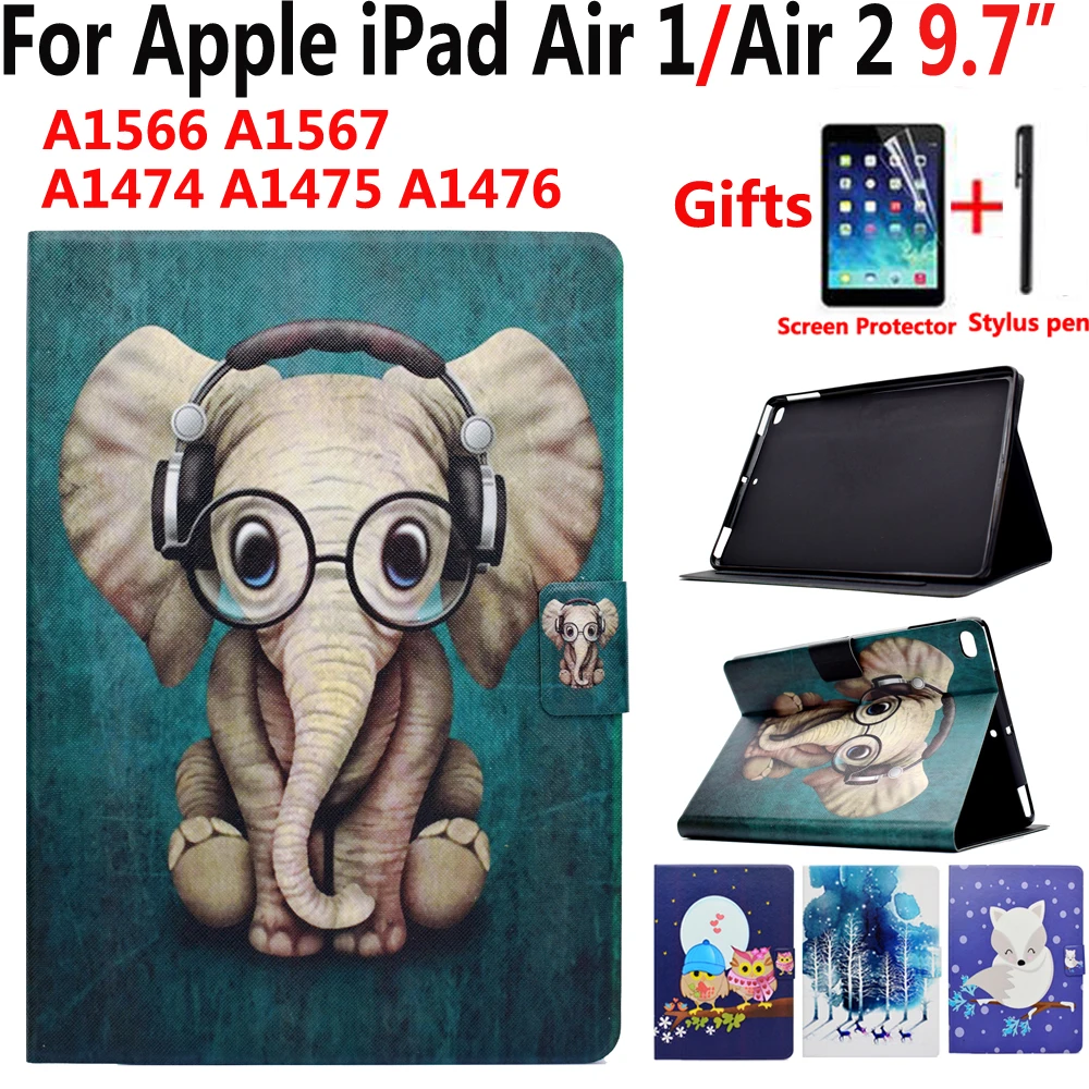 Чехол с мультяшным животным для Apple iPad Air 1/2 5/6 9 7 дюймов Флип Pu Кожаный