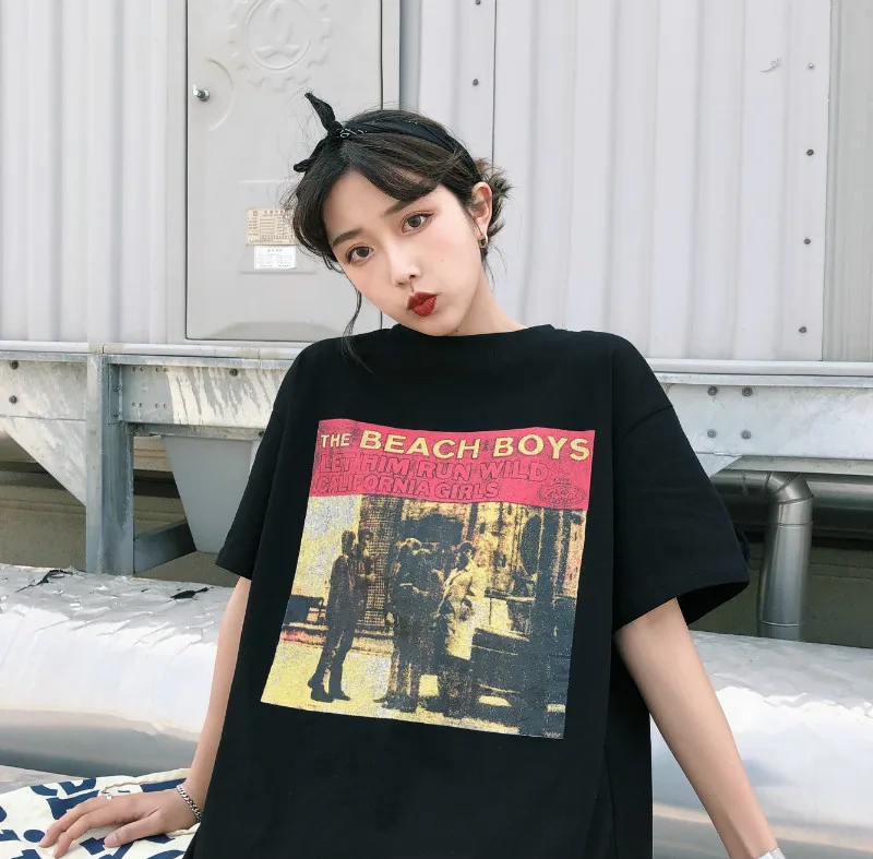 Lychee для девочек повседневная Летняя женская футболка с принтом буквенным