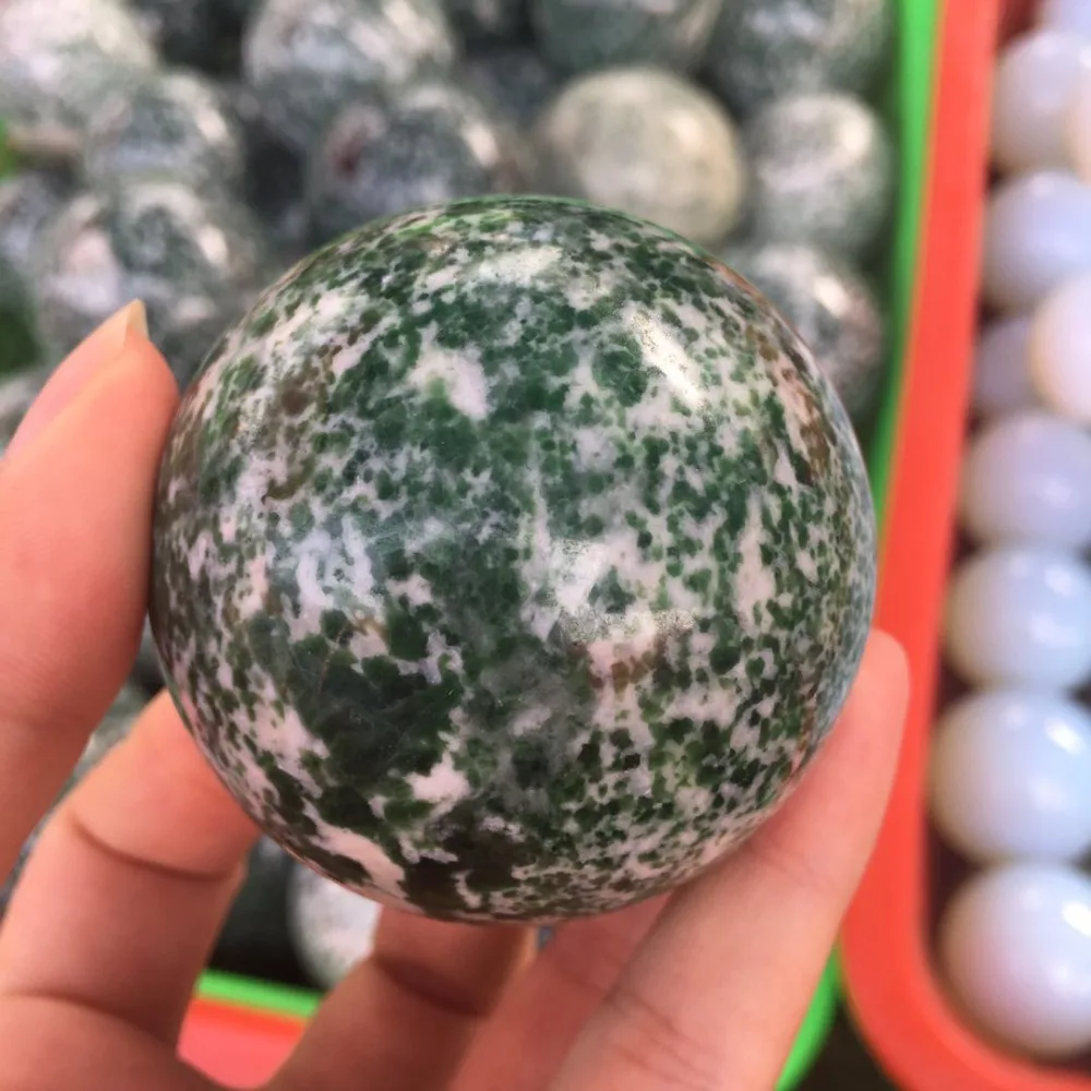 Натуральный Зеленый жадеит хрустальный шар кристалл драгоценный камень силовой шар ОРБ кристаллы и камни рейки заживление для украшения дома