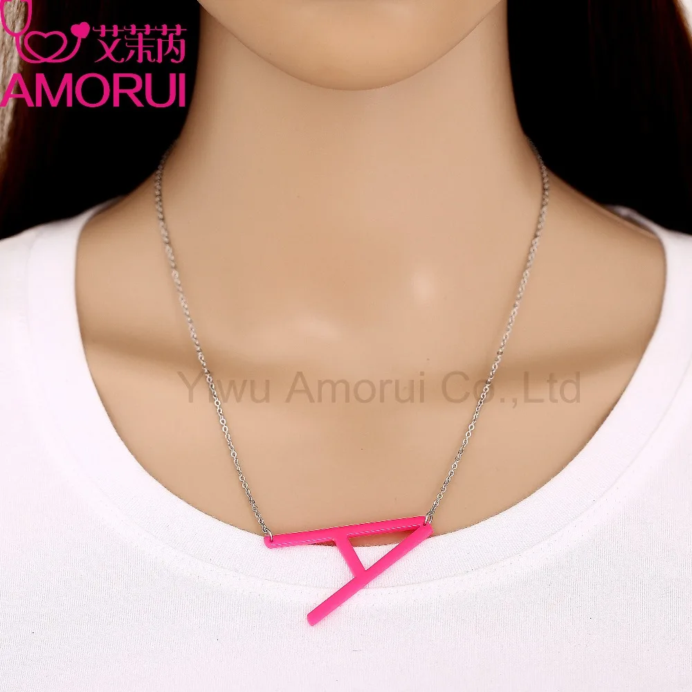 Ожерелье с 26 буквами акриловое ожерелье именем алфавита модное чокер именной